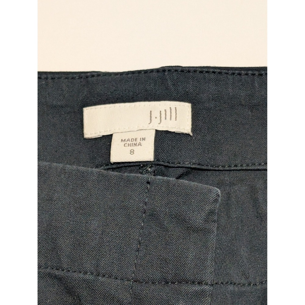 J. Jill Womens Black Straight Leg Chino Pants Size 8 Cotton Blend Trousers - Picture 2 of 4